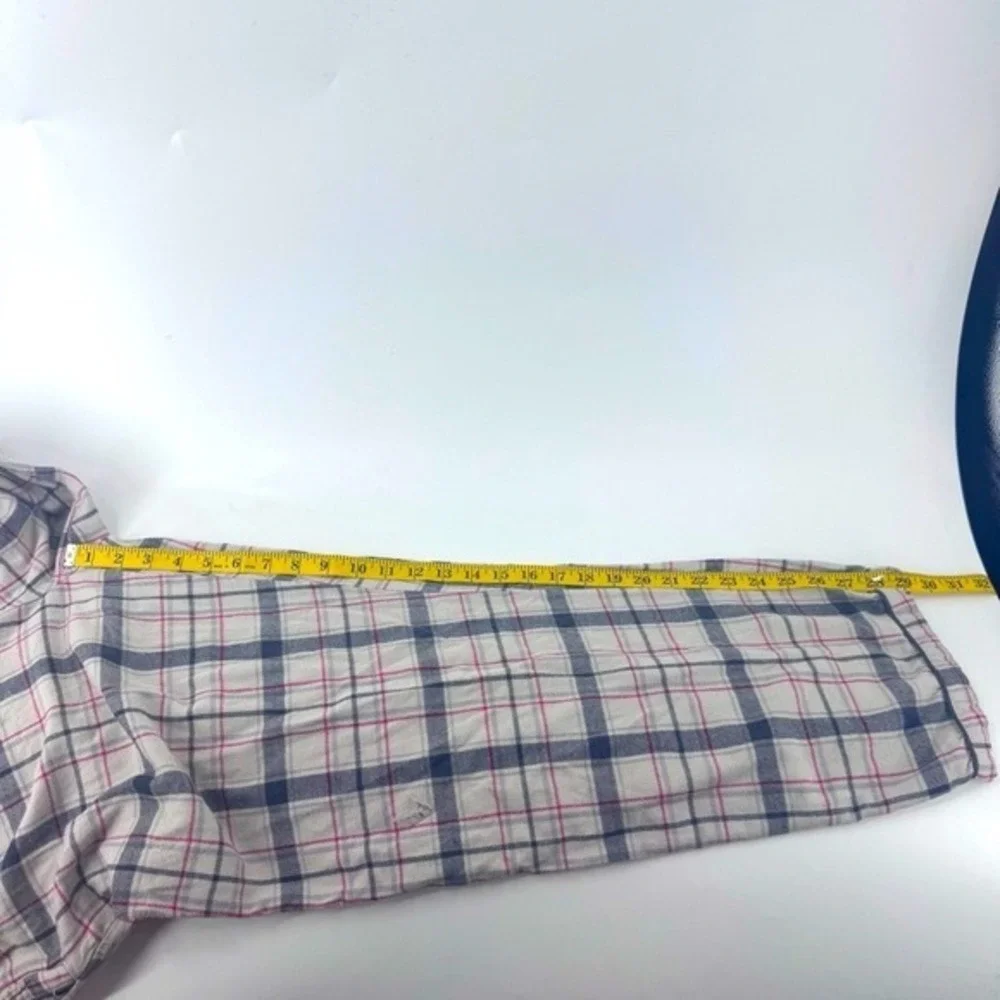 Psycho Bunny Mens Plaid Flannel Pajama Lounge Pants XL Cream‎ Navy Red Logo